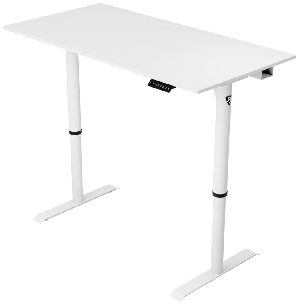 AROZZI herní stůl ARENA NORDICO White/ motorizovaný/ barva deska bílá, nohy bílé/ šíře 140cm/ výška 71-115 cm