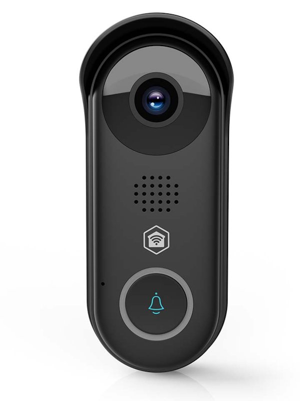 NEDIS Wi-Fi chytrý dveřní videotelefon/ 1920x1080/ 2Mpix/ IP54/ transformátor/ snímač pohybu/ noční vidění/ Onvif/ černý