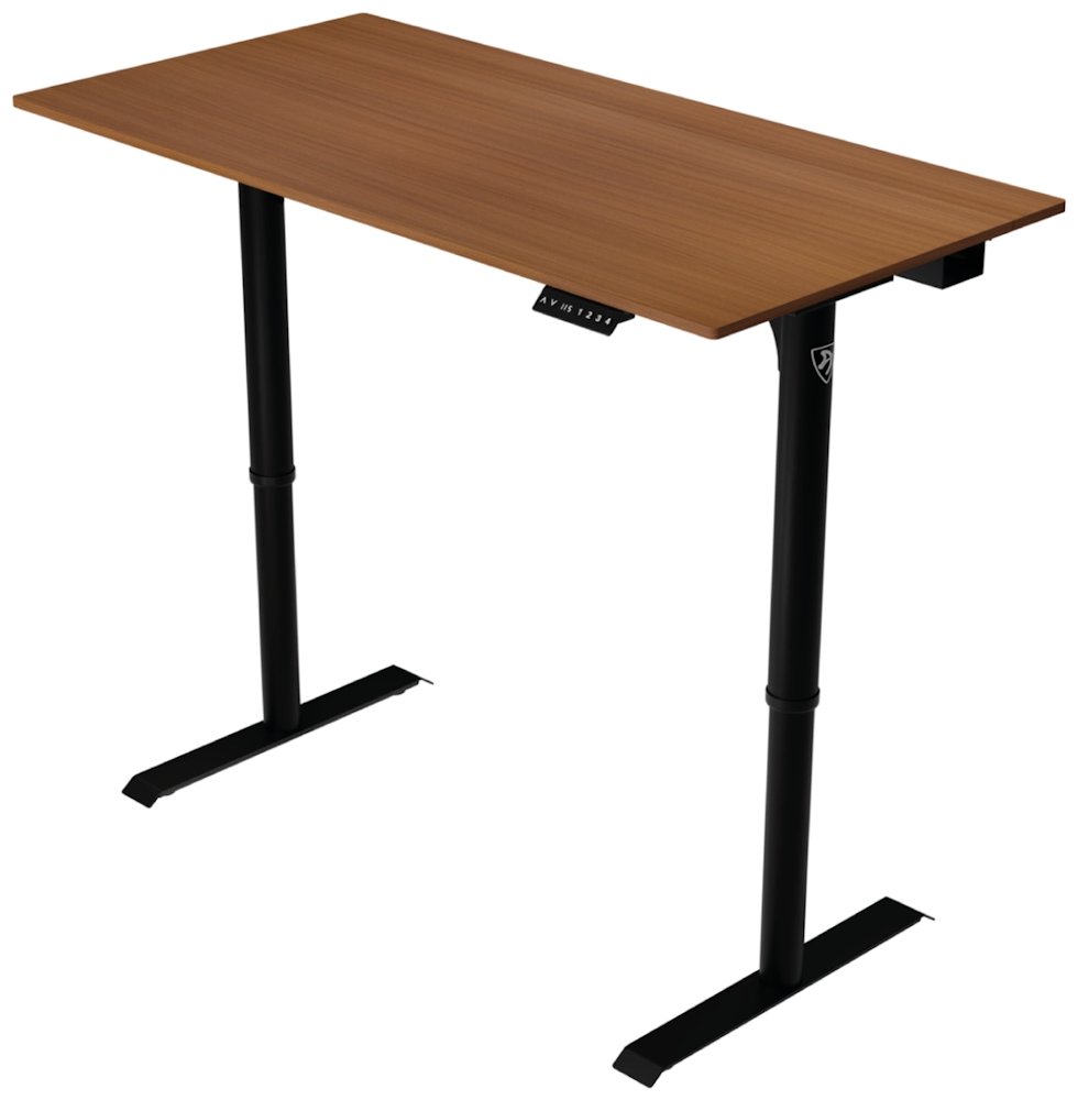 AROZZI herní stůl ARENA NORDICO Dark Walnut/ motorizovaný/ barva deska ořech, nohy černé/ šíře 140cm/ výška 71-115 cm