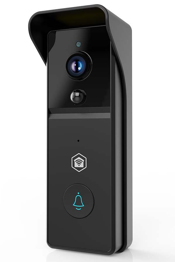 NEDIS Wi-Fi chytrý dveřní videotelefon/ 2304x1296 / 3Mpix/ napájení z baterie/ IP44/ snímač pohybu/ noční vidění/ černý