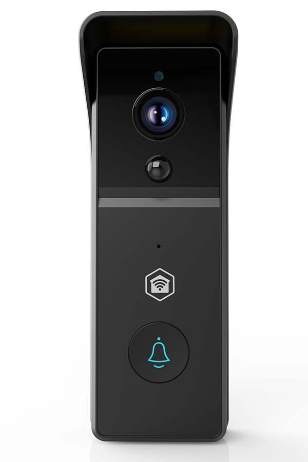 NEDIS Wi-Fi chytrý dveřní videotelefon/ 2304x1296 / 3Mpix/ napájení z baterie/ IP44/ snímač pohybu/ noční vidění/ černý