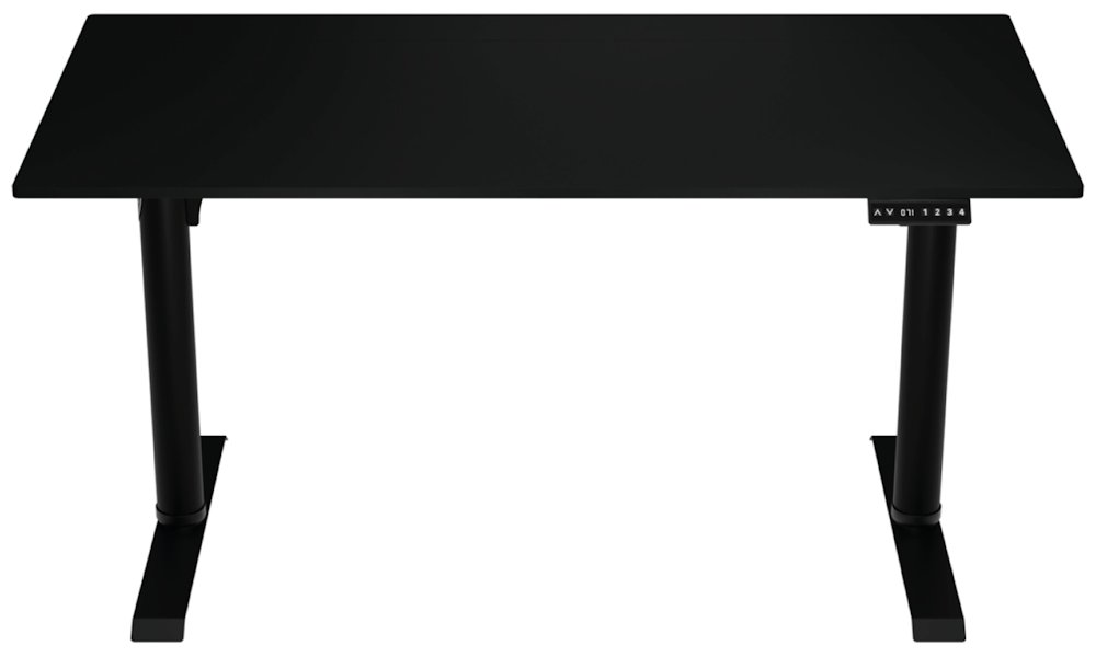 AROZZI herní stůl ARENA NORDICO Black/ motorizovaný/ barva deska černá, nohy černé/ šíře 140cm/ výška 71-115 cm