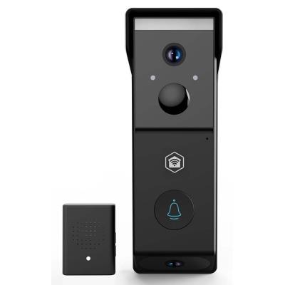 NEDIS Wi-Fi chytrý dveřní videotelefon/ 2x 1920x1080/ 4Mpix/ napájení z baterie/ IP54/ snímač pohybu/ noční vidění/ čern