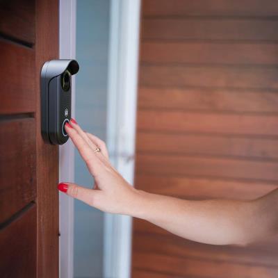 NEDIS Wi-Fi chytrý dveřní videotelefon/ 1920x1080/ 2Mpix/ IP54/ transformátor/ snímač pohybu/ noční vidění/ Onvif/ černý