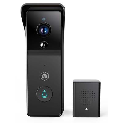 NEDIS Wi-Fi chytrý dveřní videotelefon/ 2304x1296 / 3Mpix/ napájení z baterie/ IP44/ snímač pohybu/ noční vidění/ černý