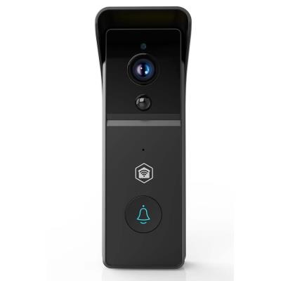 NEDIS Wi-Fi chytrý dveřní videotelefon/ 2304x1296 / 3Mpix/ napájení z baterie/ IP44/ snímač pohybu/ noční vidění/ černý