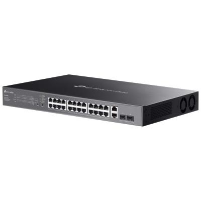 TP-Link ES228GMP, Omada 28-Port Gigabit Easy Managed Switch, 2x GLAN, 24x GLAN PoE+, 2x SFP, 384W PoE budget, 1U