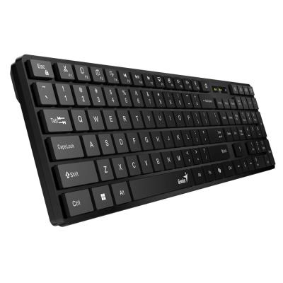 GENIUS Slimstar 7250BT Black/ bezdrátová 2,4GHz + BT5.0/ Copilot/ USB/ černá/ CZ+SK layout
