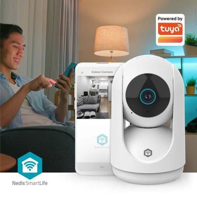 NEDIS IP kamera/ vnitřní/ Wi-Fi/ 3Mpix/ 1296p/ náklon/ Onvif/ detekce pohybu/ noční vidění 10m/ bílá