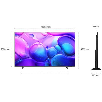 SAMSUNG SMART QLED TV 75"/ QE75Q6F/ 4K Ultra HD 3840x2160/ DVB-T2/S2/C/ H.265/HEVC/ 3xHDMI/ 1xUSB/ Wi-Fi/ LAN/ G