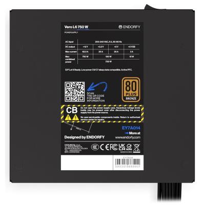 Endorfy zdroj Vero L6 Bronze 750W / ATX3.1 / 120mm / 80 Plus Bronze