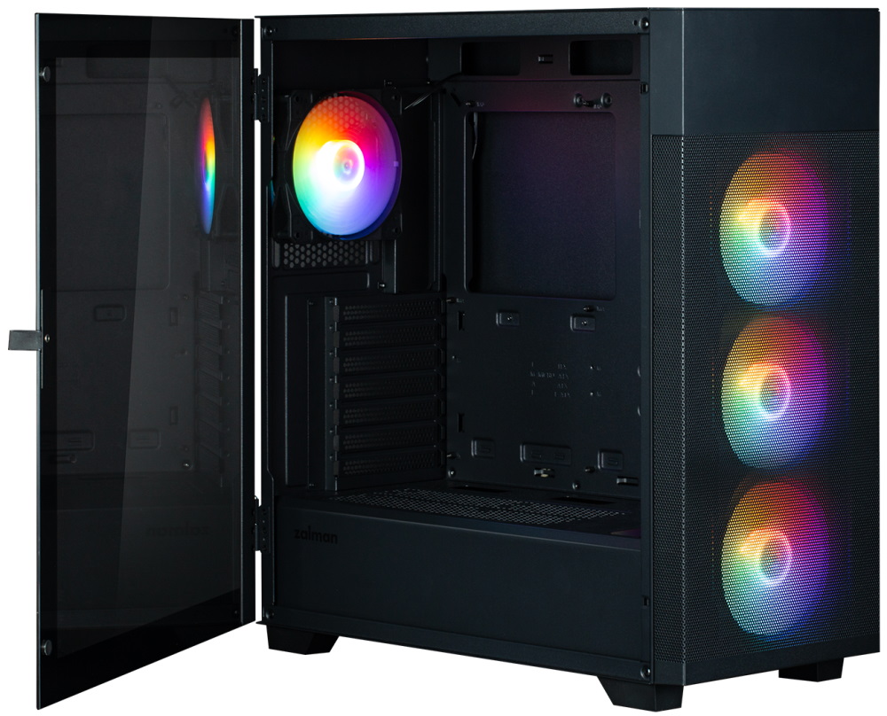 Zalman skříň S5 Neo Black / ATX / 4x120mm RGB Fan / USB 3.0 / USB 2.0 / černá