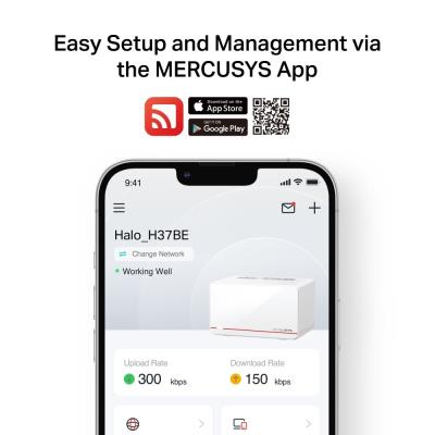 TP-Link Mercusys Halo H37BE(2-pack) WiFi systém, WiFi 7, BE6500, 2x 2,5GWAN/LAN, 1x GWAN/GLAN, 2ks v balení