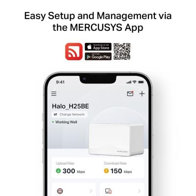 TP-Link Mercusys Halo H25BE(3-pack) WiFi systém, WiFi 7, BE3600, 3x GWAN/GLAN, 3ks v balení