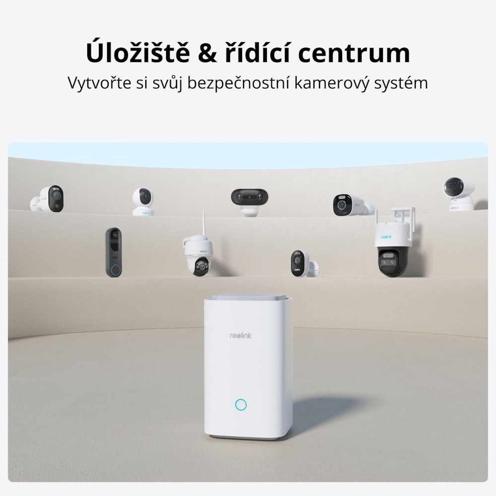 Reolink Hub 1 pro až 8 kamer, 2x SD až 512GB, WiFi 6, 1x WAN