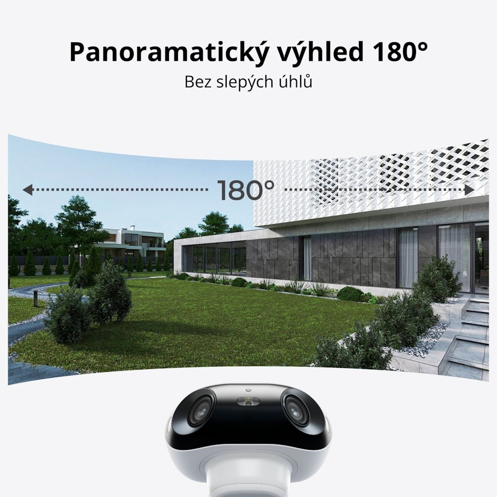 Reolink Argus Series B740X 8MPx venkovní bateriová IP kamera, panorama 180° , 5120x1440, SD, audio, bat 5000mAh