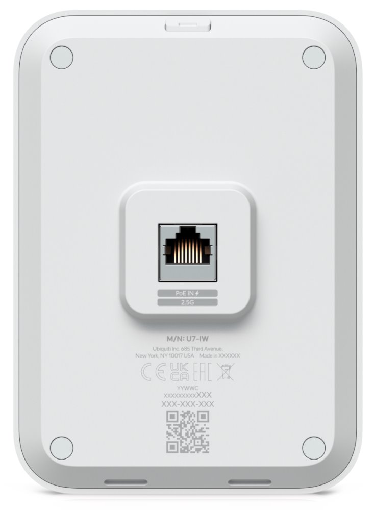 POŠKOZENÝ OBAL - Ubiquiti UniFi 7 In-Wall - Wi-Fi 7 AP, 2.4/5GHz, až 5 Gbps, 3x 2.5GbE, PoE/PoE+ - Výprodej