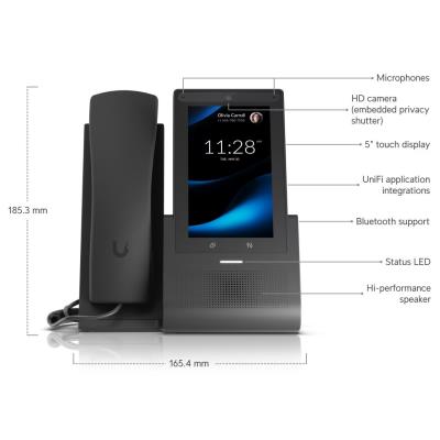POUŽITÉ - Ubiquiti UniFi Phone G3 Touch Pro - IP telefon, 5" dotykový displej, 5Mpx kamera, Wi-Fi, Bluetooth, PoE