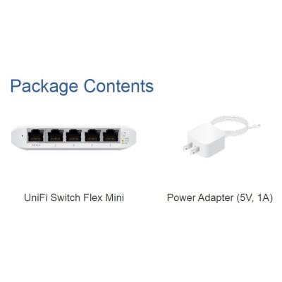 ROZBALENÉ - Ubiquiti UniFi Switch Flex Mini - 5x GbE, 1x PoE In