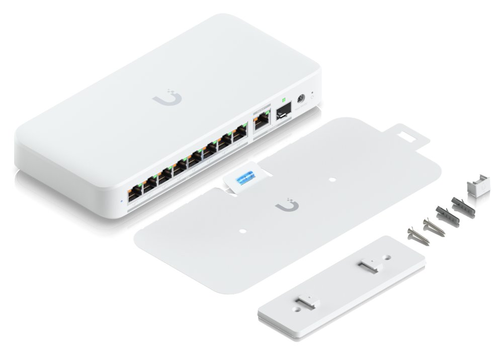 Ubiquiti UniFi Switch Flex Mini 2.5G 8 PoE - 8x 2.5GbE, 1x 10GbE/ SFP+ port combo, PoE+++ In/PoE++ Out (PoE budget 196W)