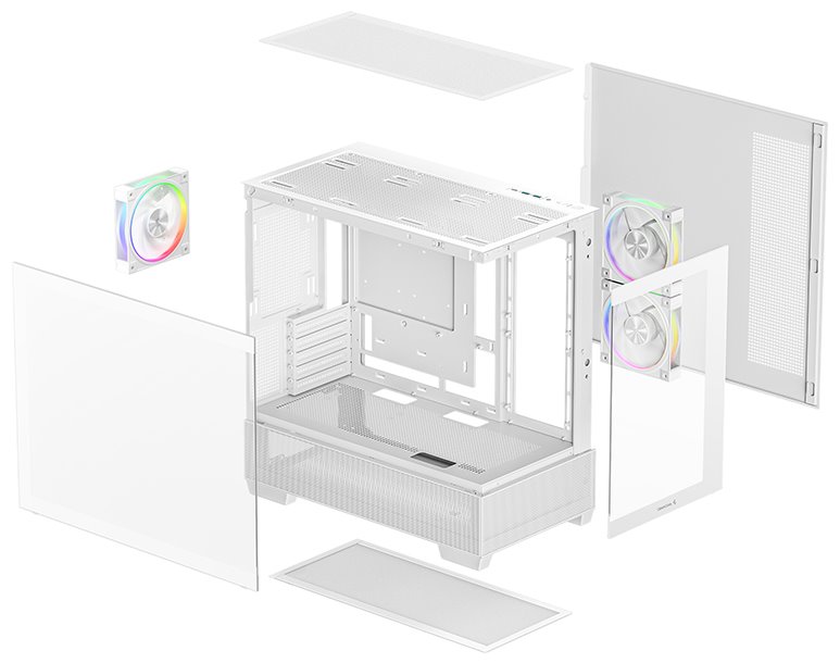 DEEPCOOL skříň CG380 3F bílá