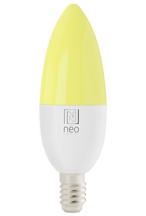 IMMAX NEO SMART žárovka LED E14, C37, 4,8W RGB+CCT, stmívatelná, Zigbee, TUYA