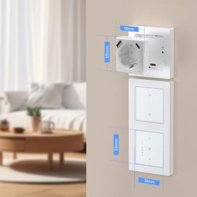 IMMAX NEO SMART vnitřní zásuvka Nexa bez kolíku (typ F)/ 16A/ 1x USB/ 1x USB-C/ PD 20W/ Wi-Fi/ LIDL/ TUYA