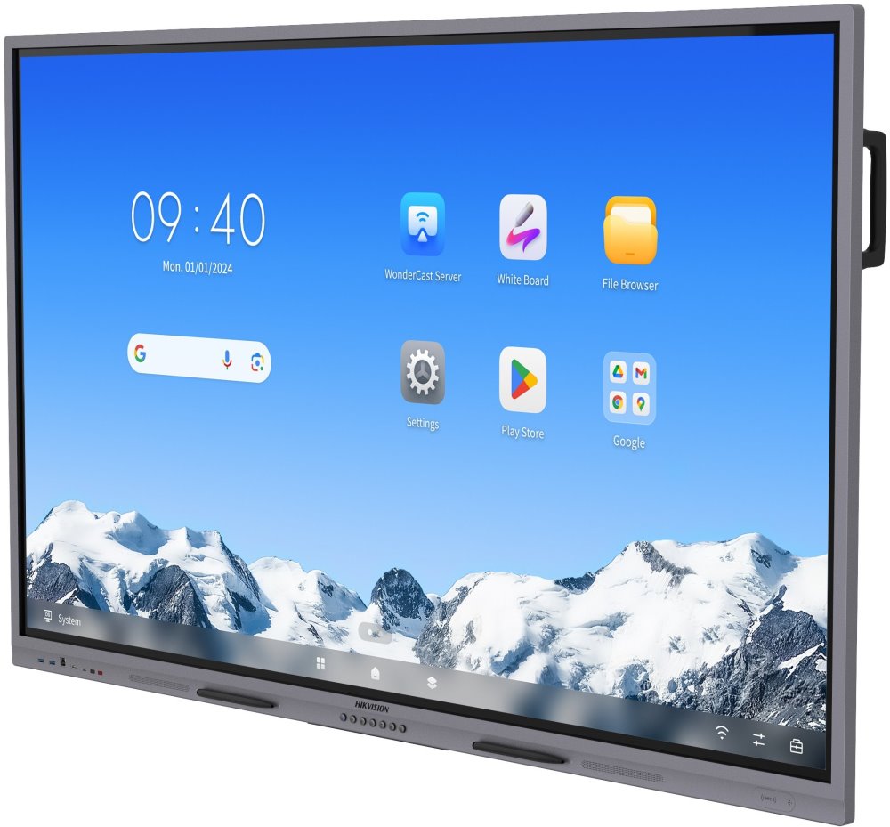 HIKVISION interaktivní dotykový panel 86", 4K, Android 14, 8GB,128G,480nit,50 points, USB, HDMI, Wifi ,BT EDLA