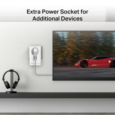 Mercusys MP500P KIT  AV1000 Gigabit Powerline Starter KIT, 1x GLAN, průchozí zásuvka, 2ks v balení