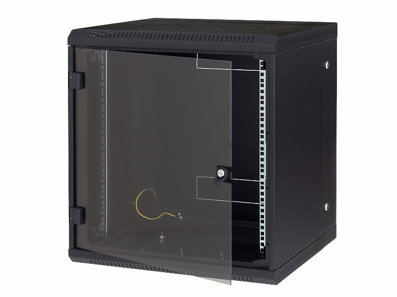 Triton 19" rozvaděč dvoudílný 12U/500mm vylamovací otvor pro ventilátor, černý