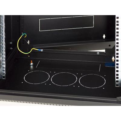 Triton 19" rozvaděč dvoudílný 12U/500mm vylamovací otvor pro ventilátor, černý