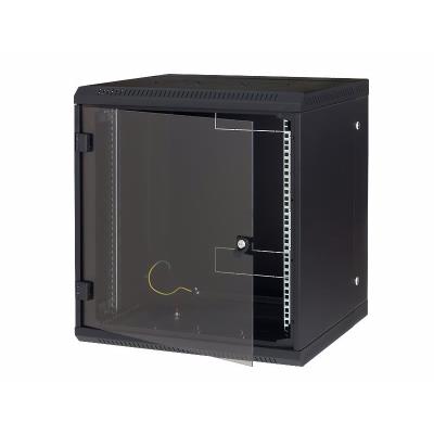 Triton 19" rozvaděč dvoudílný 12U/500mm vylamovací otvor pro ventilátor, černý