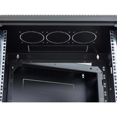 Triton 19" rozvaděč dvoudílný 12U/500mm vylamovací otvor pro ventilátor, černý