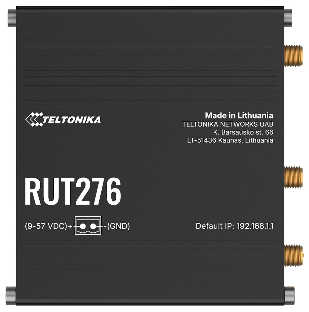 Teltonika RUT276 průmyslový router, dual SIM, Redcap 5G, 1x LAN, 1x WAN, serial RS232/485, WiFi 4