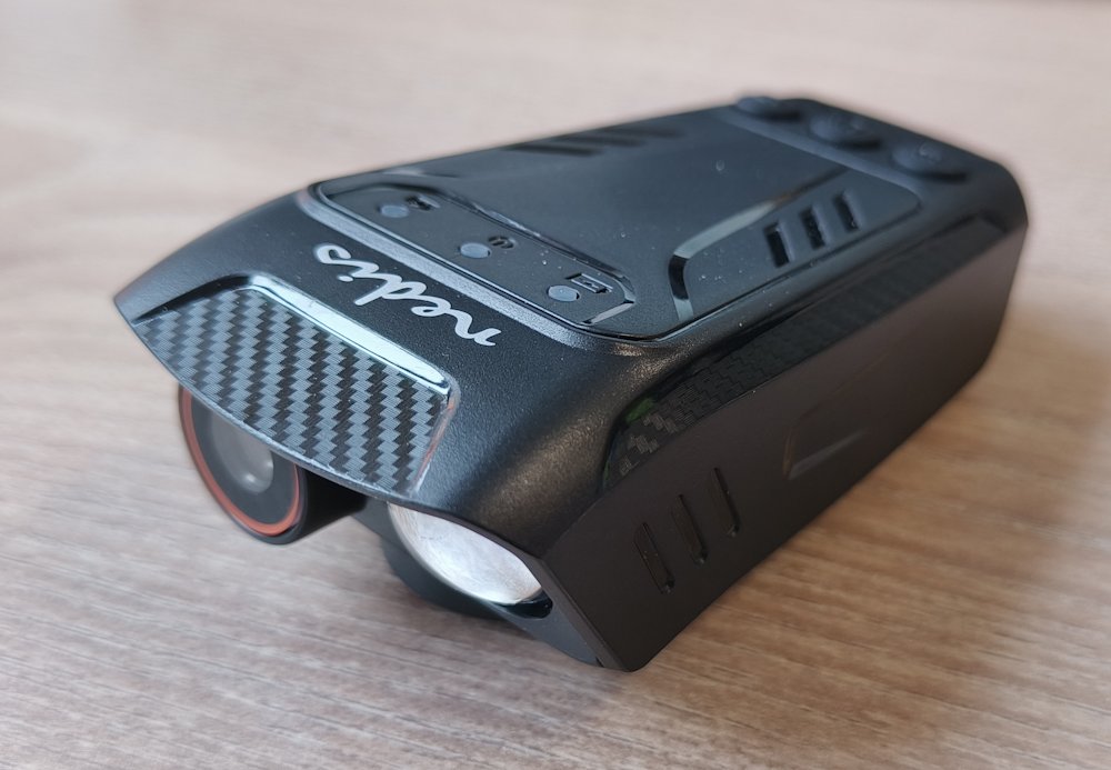 NEDIS multifunkční cyklistická kamera 3v1/ Full HD/ 2Mpix/ LED světlomet/ klakson/ USB-C/ slot micro SD/ černá