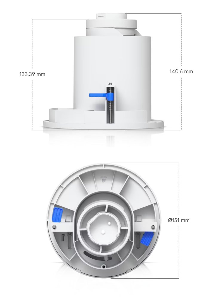 Ubiquiti UniFi G6 PTZ In-Ceiling Mount - Instalační krabice pro kameru UniFi G6 PTZ, stropní, zápustná, bílá