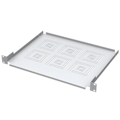 Solarix Police 19" 1U 350mm ukládací plato RAL 7035 úchyt na přední lišty UP-03-G