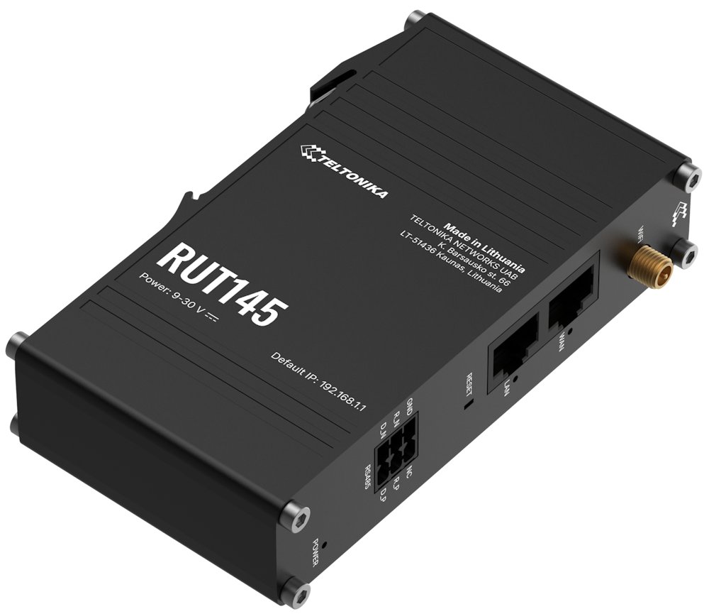 Teltonika RUT145 průmyslový router   1x LAN, 1x WAN, serial RS485, WiFi 4