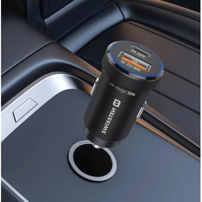 Swissten  Cl Adaptér Pd Usb-C Pd + Usb-A, 20W Černý