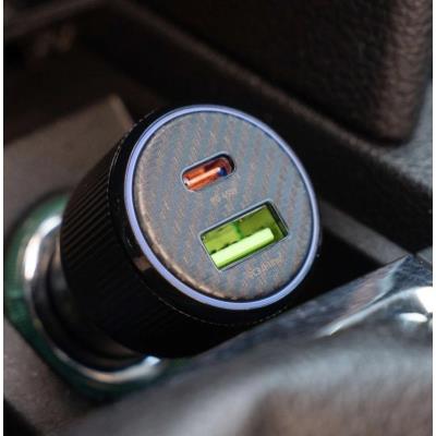 Swissten  Cl Adaptér Usb-C Pd + Usb-A, 63W Černý + Kabel Usb-C / Usb-C, 1 M