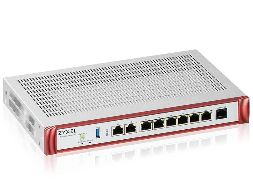 Zyxel USG FLEX 200 HP, User-definable ports with 1*2.5G, 1*2.5G (PoE+) & 6*1G, 1*USB  with 1 YR Entry Defense Pack