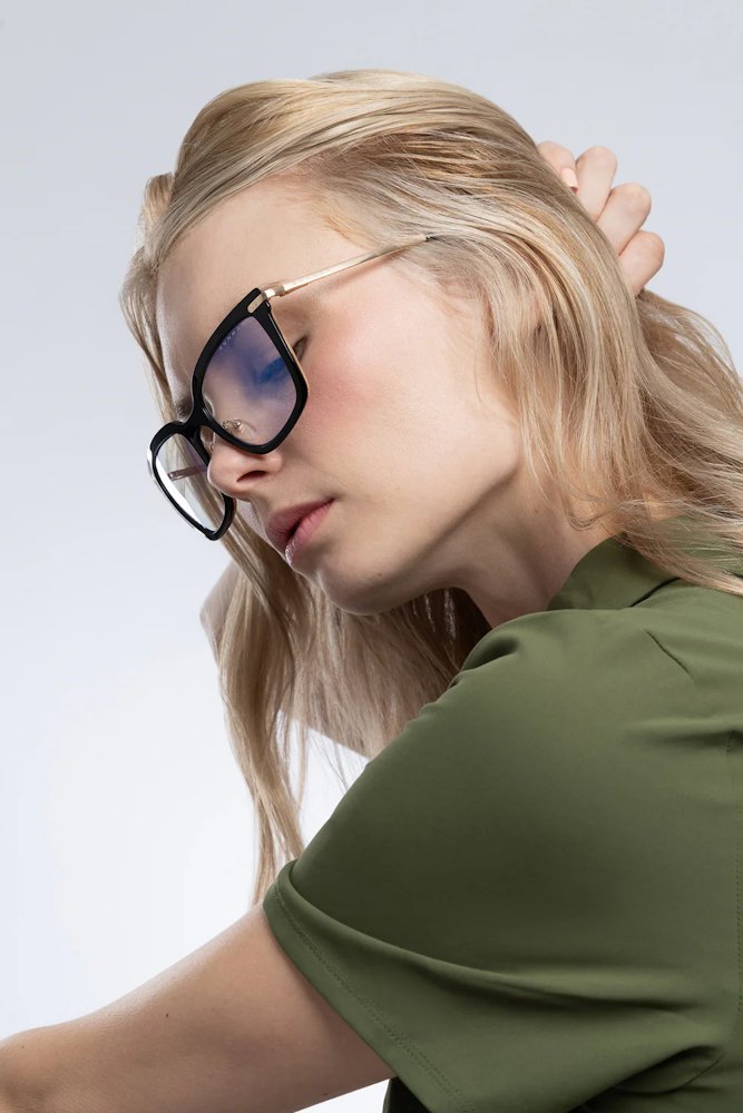 GUNNAR kancelářske/herní brýle  KAIA ONYX jantarová skla  BLF 65 GUNNAR focus