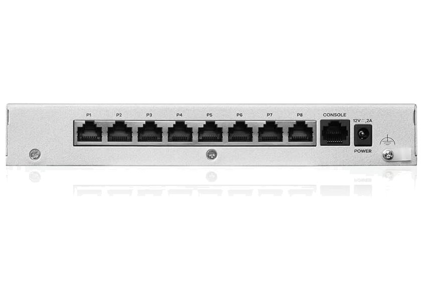 Zyxel USG FLEX 100 HP, 7 Gigabit user-definable ports, 1*1G PoE+, 1*USB  with 1 YR Entry Defense Pack