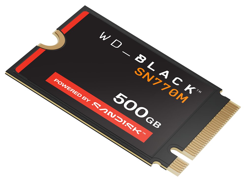 WD SSD Black SN770M 500GB / WDS500G3X0G / NVMe M.2 PCIe Gen4 / Interní / M.2 2230