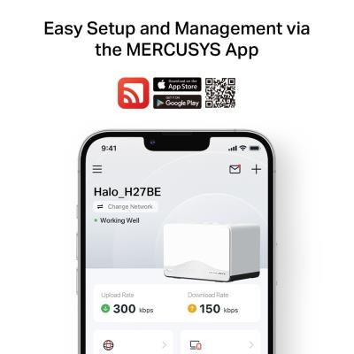 TP-Link Mercusys Halo H27BE(3-pack) WiFi systém, WiFi 7, BE3600, 1x 2,5GWAN/LAN, 2x GLAN, 3ks v balení