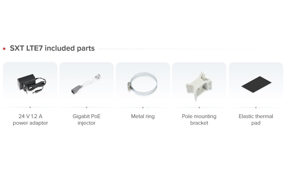 MikroTik RouterBOARD SXT LTE7 kit, klientská LTE jednotka, 9dBi, 2x SIM slot, 2x LAN PoE-in/out, L3
