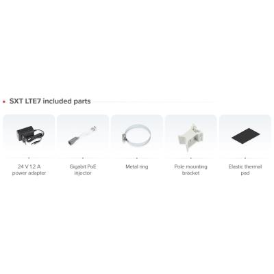 MikroTik RouterBOARD SXT LTE7 kit, klientská LTE jednotka, 9dBi, 2x SIM slot, 2x LAN PoE-in/out, L3