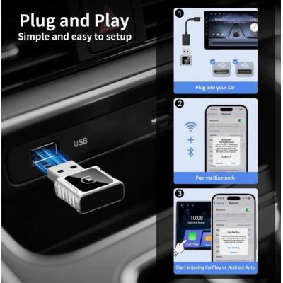 Swissten  Carlink Adapter - Apple Carplay / Android Auto (+ Adapter Usb-A / Usb-C)