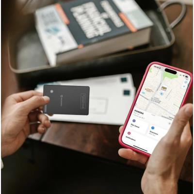 Swissten  Find Card Chytrý Lokátor S Funkcí Apple Find My Černý