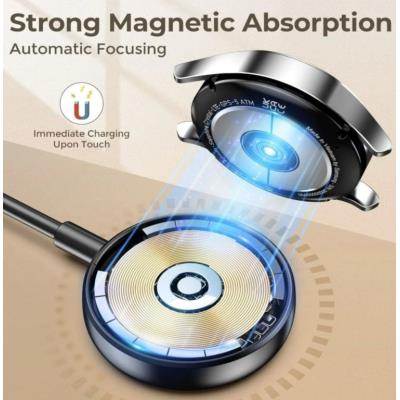 Swissten  Magnetický Kabel 2V1 Pro Samsung Galaxy Watch A Usb-C, Usb-C (Usb-A) 1.2 M Černý